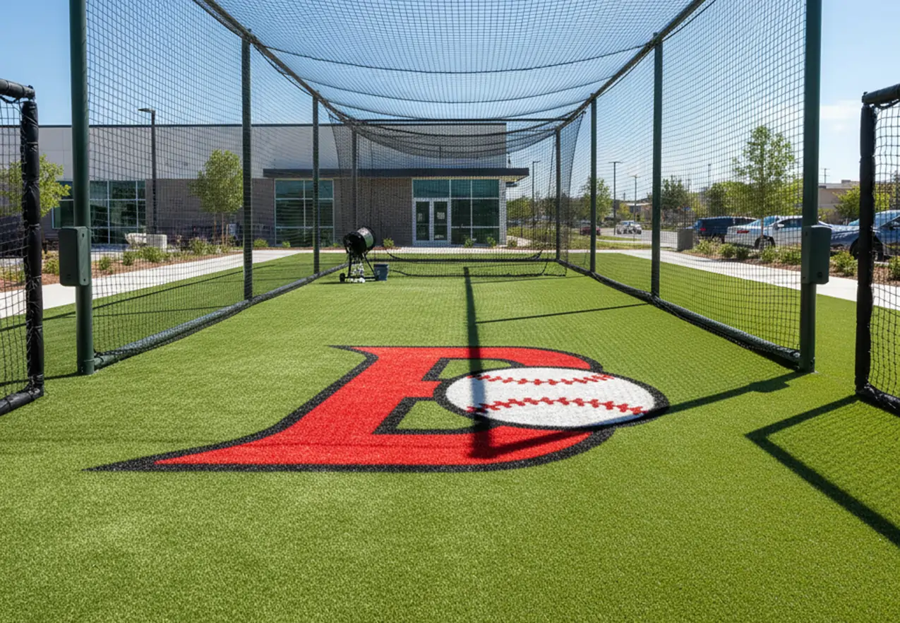 play area for kids with turf installed